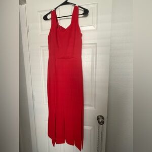 All that Jazz Vibrant Red Maxi Dress vintage size 7/8 women’s
